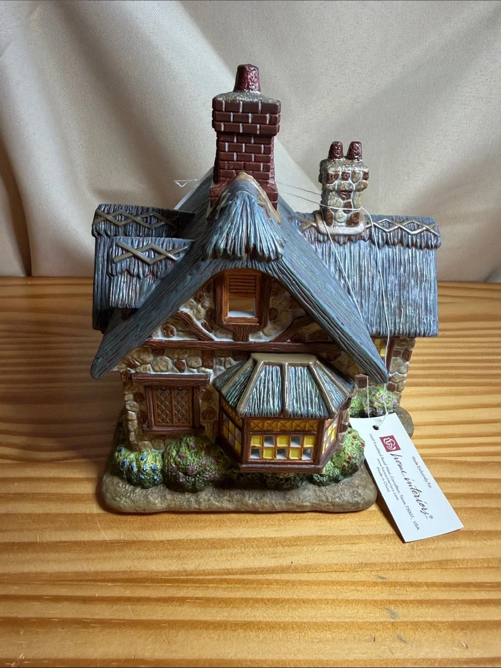 NIB 2006 Thomas Kinkade Stillwater Cottage Candle Holder Home Interiors 12648
